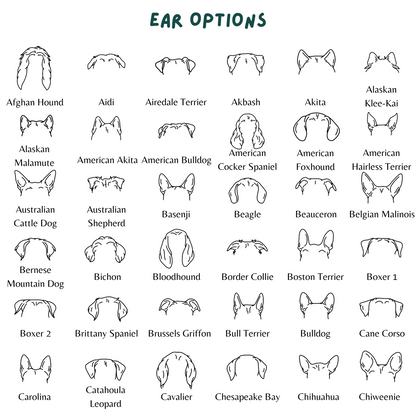 Custom Dog Ear Embroidered Sweatshirt – Personalized with Pet Name & Breed | Dog Mom Gift | Minimal Pet Keepsake