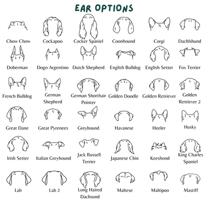 Custom Dog Ear Embroidered Sweatshirt – Personalized with Pet Name & Breed | Dog Mom Gift | Minimal Pet Keepsake