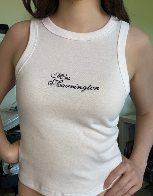 Custom Embroidered Baby Tank, Personalized Name Tank Top, Bridal Party Apparel, Bachelorette Gift, Personality Tank Top
