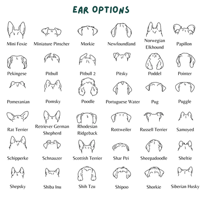 Custom Dog Ear Embroidered Sweatshirt – Personalized with Pet Name & Breed | Dog Mom Gift | Minimal Pet Keepsake