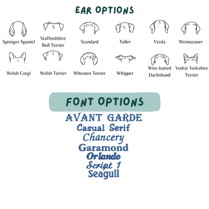 Custom Dog Ear Embroidered Sweatshirt – Personalized with Pet Name & Breed | Dog Mom Gift | Minimal Pet Keepsake