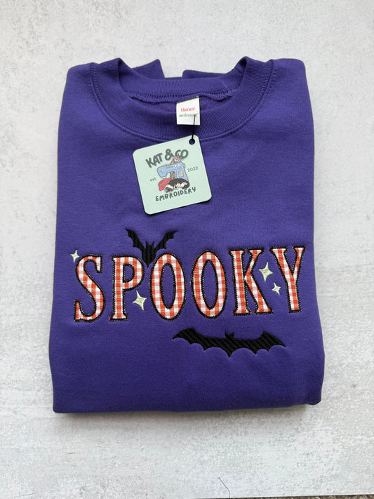 “Spooky” Appliqué Sweatshirt