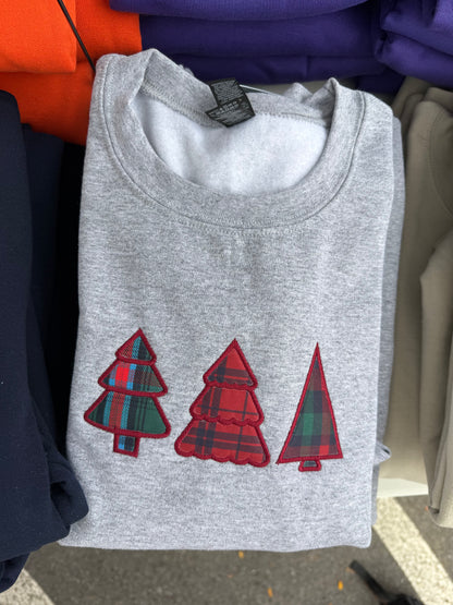 Vintage Plaid Christmas Tree Sweatshirt