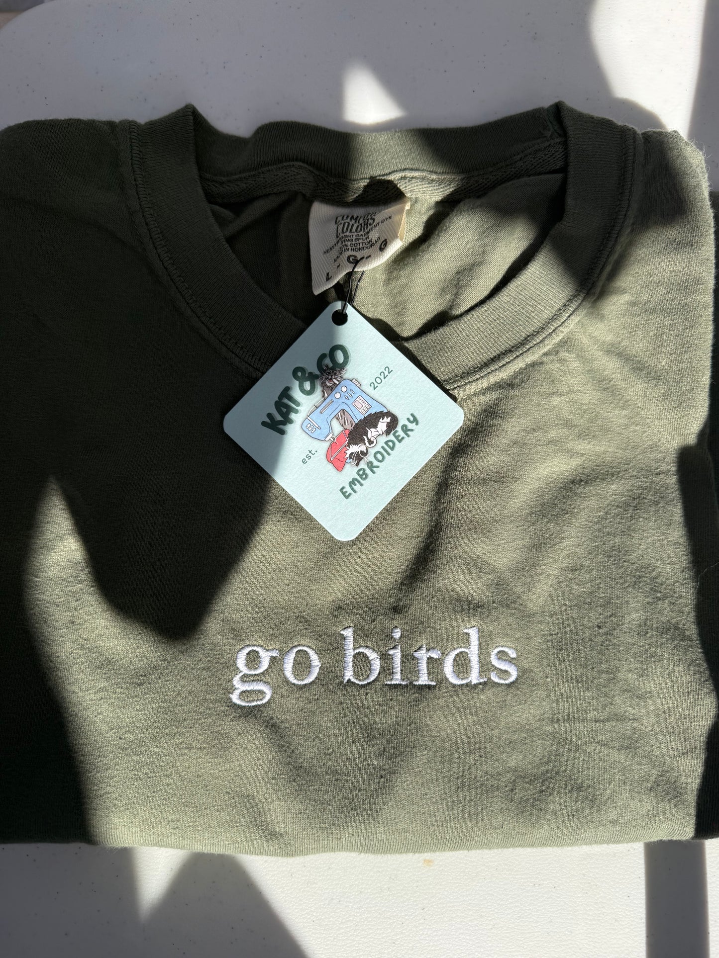 Go Birds Embroidered T-shirt | Philadelphia Eagles T-shirt | Philly Football tee | Game Day shirt | Eagles Fan Gift