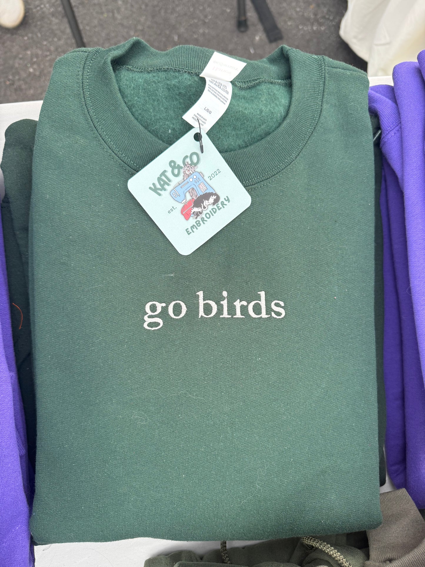 Go Birds Embroidered Sweatshirt | Philadelphia Eagles Sweatshirt | Philly Football Crewneck | Game Day Sweatshirt | Eagles Fan Gift