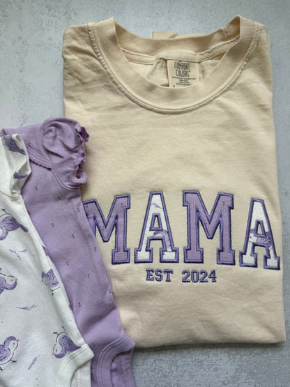 Personalized Hospital Baby Blanket Embroidered T-shirt | Mom Dad Family | Custom Name & EST Year | New Baby Gift