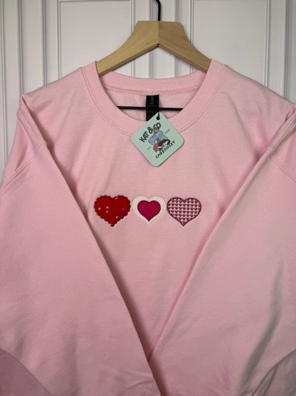 Three Hearts Valentine Sweatshirt