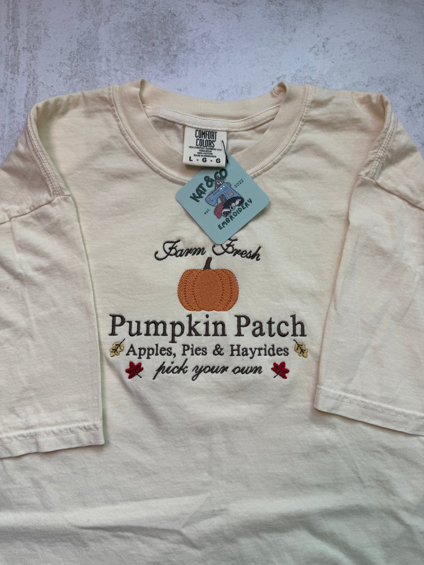 Pumpkin Patch T-shirt – Embroidered Fall Tee, Pumpkin Patch Shirt, Autumn T-shirt, Cute Fall Outfit, Cozy Pumpkin Top