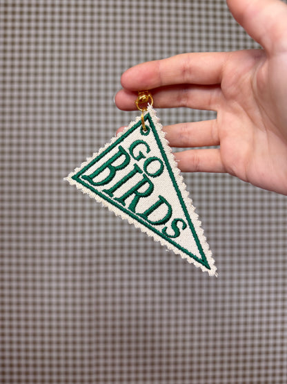 Go Birds Keychain, Eagles Pennant Keychain, Philadelphia Eagles Bag Charm, Philly Football Keychain, Eagles Gift, Football Fan Gift