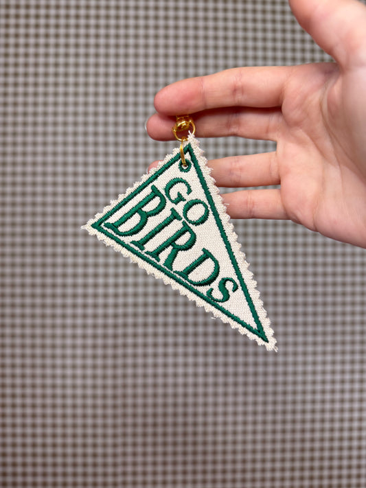 Go Birds Keychain, Eagles Pennant Keychain, Philadelphia Eagles Bag Charm, Philly Football Keychain, Eagles Gift, Football Fan Gift