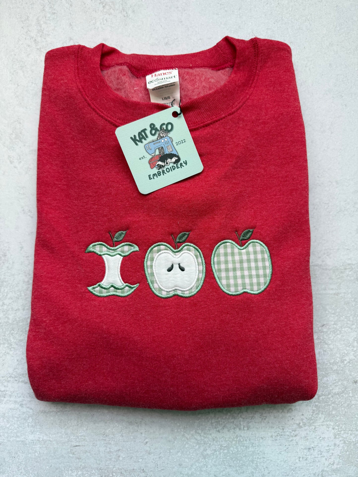 Green Apple Gingham Sweatshirt