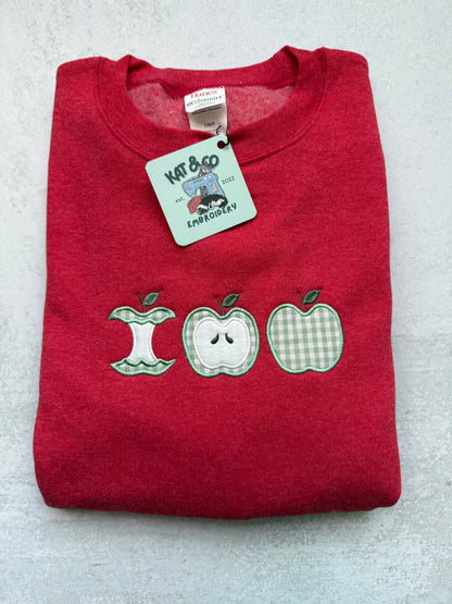 Green Apple Gingham Sweatshirt