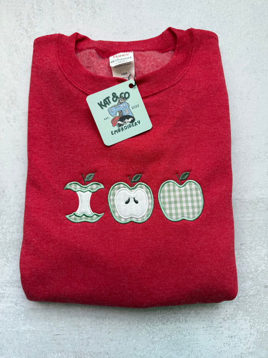 Green Apple Gingham Sweatshirt