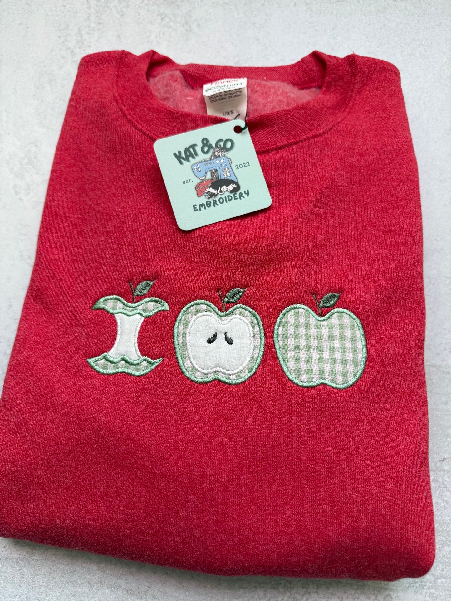 Green Apple Gingham Sweatshirt