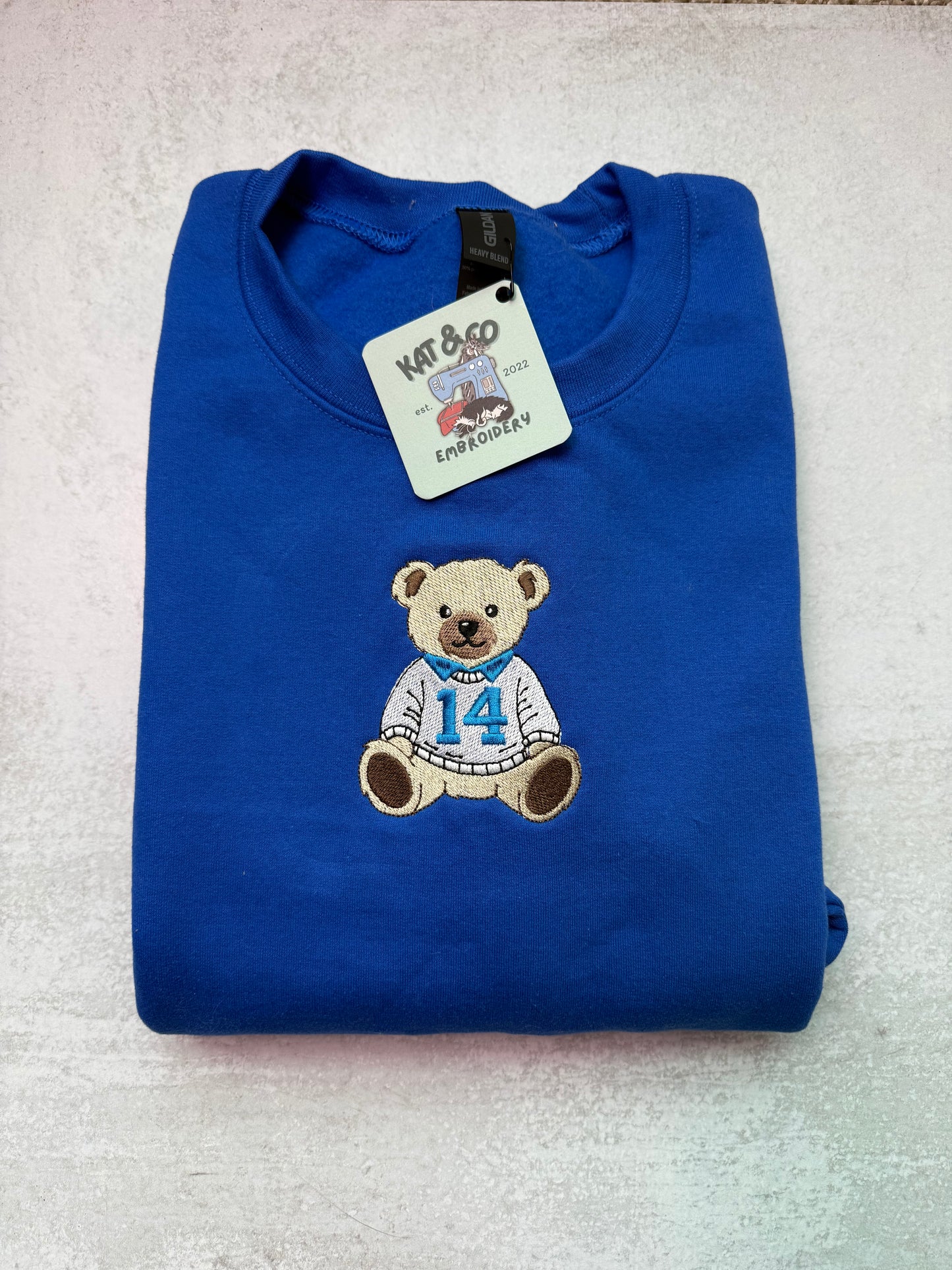Personalized Embroidered Teddy Bear Sports Sweatshirt