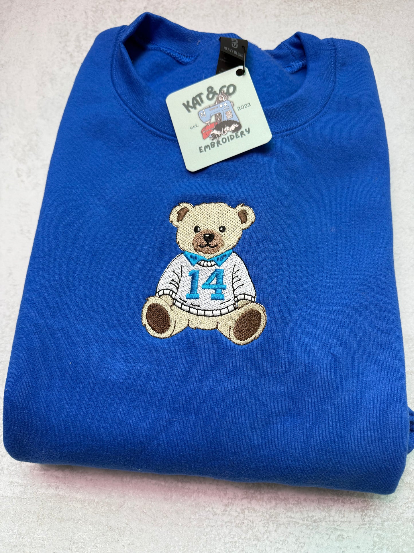 Personalized Embroidered Teddy Bear Sports Sweatshirt