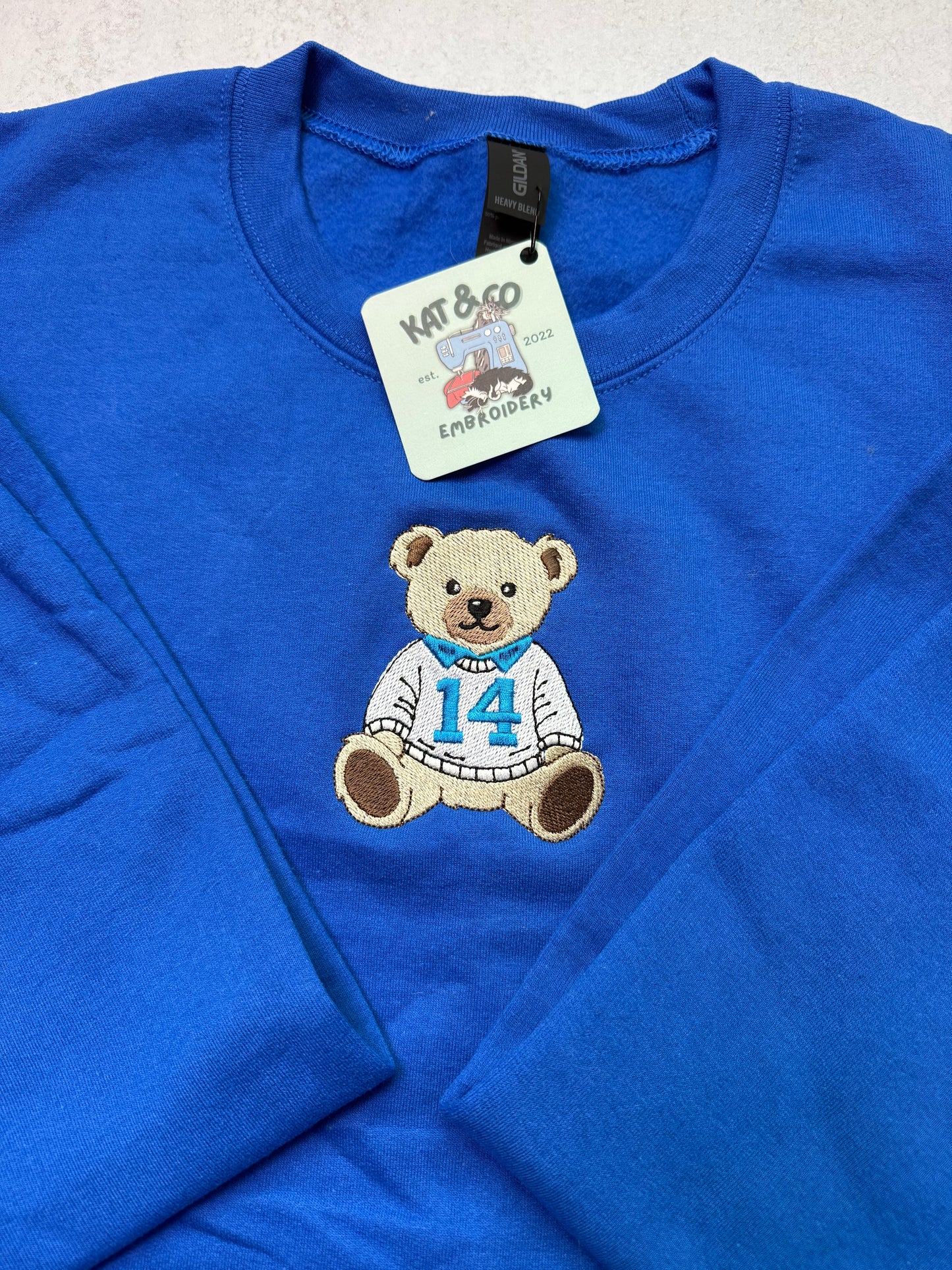 Personalized Embroidered Teddy Bear Sports Sweatshirt