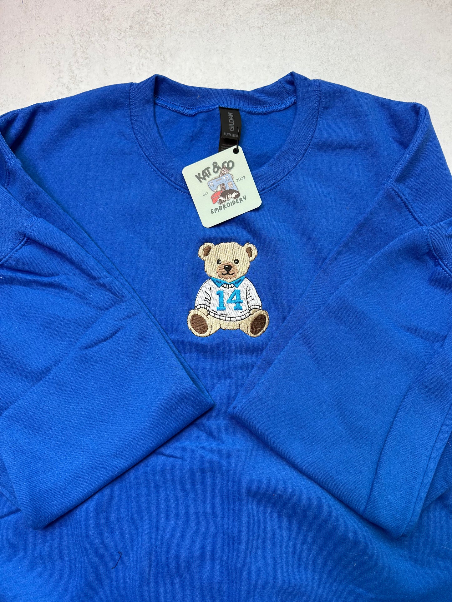 Personalized Embroidered Teddy Bear Sports Sweatshirt