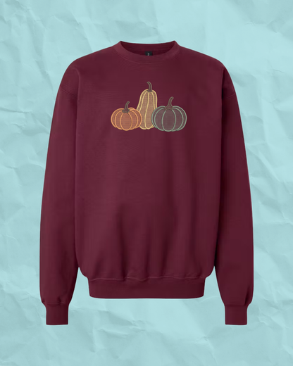 Children's - Cross Stitch Pumpkin Sweatshirt